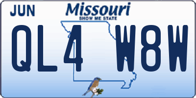 MO license plate QL4W8W