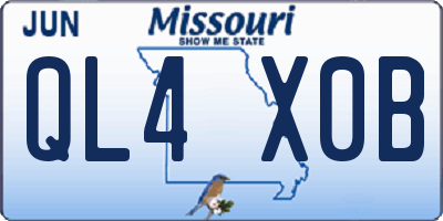 MO license plate QL4X0B