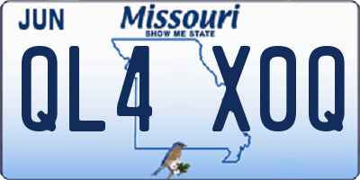 MO license plate QL4X0Q
