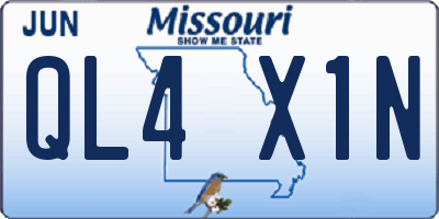 MO license plate QL4X1N