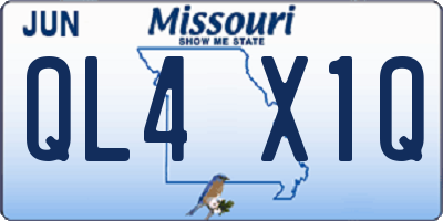 MO license plate QL4X1Q