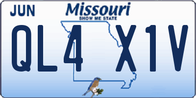 MO license plate QL4X1V