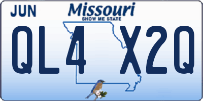 MO license plate QL4X2Q