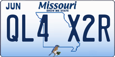 MO license plate QL4X2R