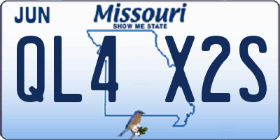 MO license plate QL4X2S