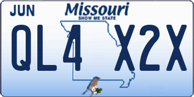 MO license plate QL4X2X