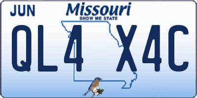 MO license plate QL4X4C