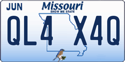 MO license plate QL4X4Q