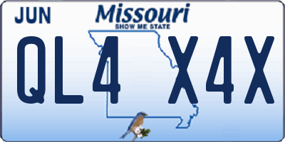 MO license plate QL4X4X