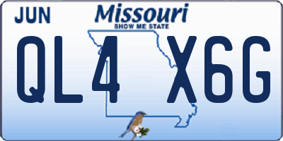 MO license plate QL4X6G