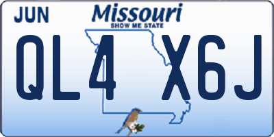 MO license plate QL4X6J