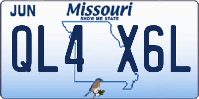 MO license plate QL4X6L