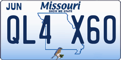 MO license plate QL4X6O