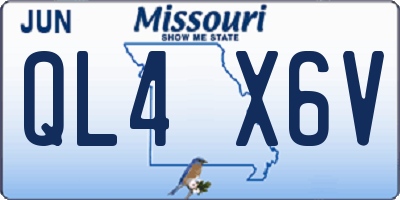 MO license plate QL4X6V