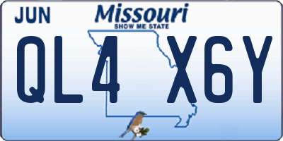 MO license plate QL4X6Y
