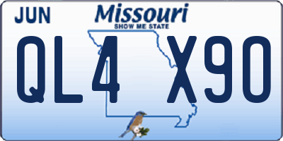 MO license plate QL4X9O