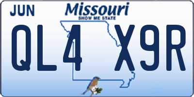 MO license plate QL4X9R
