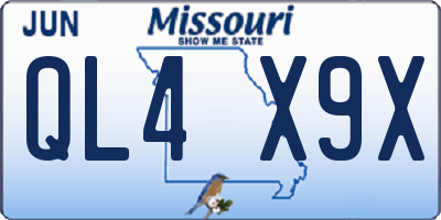 MO license plate QL4X9X