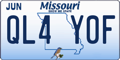 MO license plate QL4Y0F