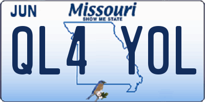 MO license plate QL4Y0L