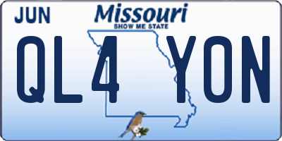 MO license plate QL4Y0N