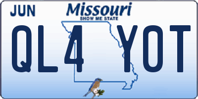 MO license plate QL4Y0T