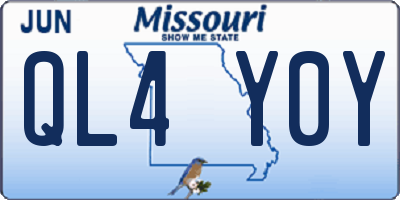 MO license plate QL4Y0Y
