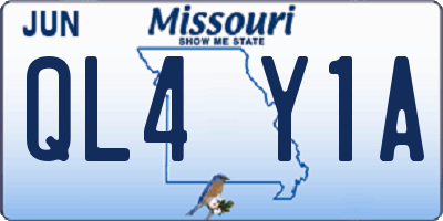 MO license plate QL4Y1A