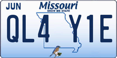MO license plate QL4Y1E