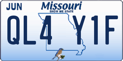 MO license plate QL4Y1F