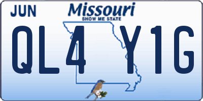 MO license plate QL4Y1G
