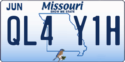 MO license plate QL4Y1H