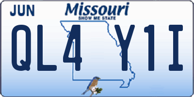 MO license plate QL4Y1I