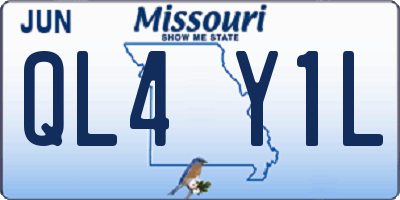 MO license plate QL4Y1L