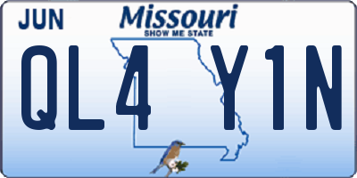 MO license plate QL4Y1N