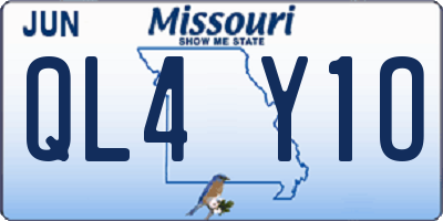 MO license plate QL4Y1O