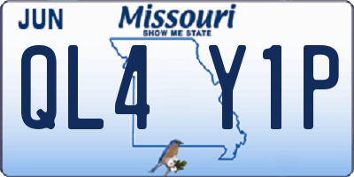 MO license plate QL4Y1P
