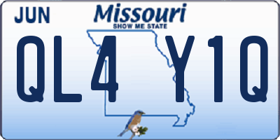 MO license plate QL4Y1Q