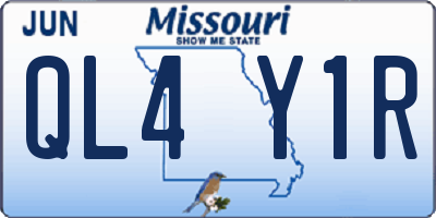 MO license plate QL4Y1R