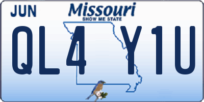MO license plate QL4Y1U