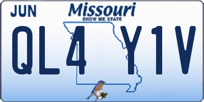 MO license plate QL4Y1V