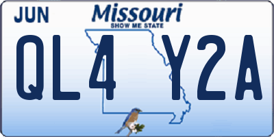 MO license plate QL4Y2A