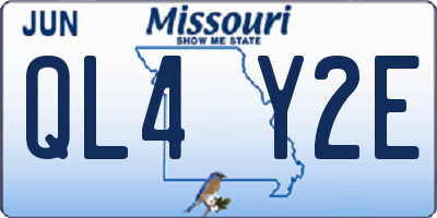MO license plate QL4Y2E