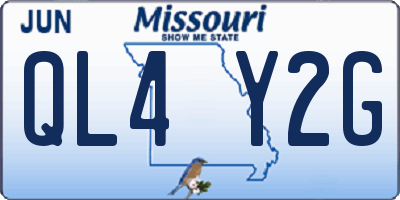 MO license plate QL4Y2G