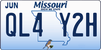 MO license plate QL4Y2H
