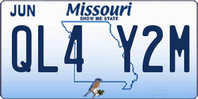 MO license plate QL4Y2M