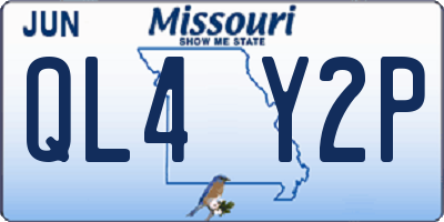 MO license plate QL4Y2P