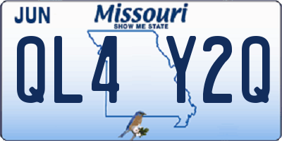 MO license plate QL4Y2Q