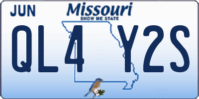 MO license plate QL4Y2S