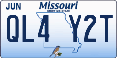 MO license plate QL4Y2T